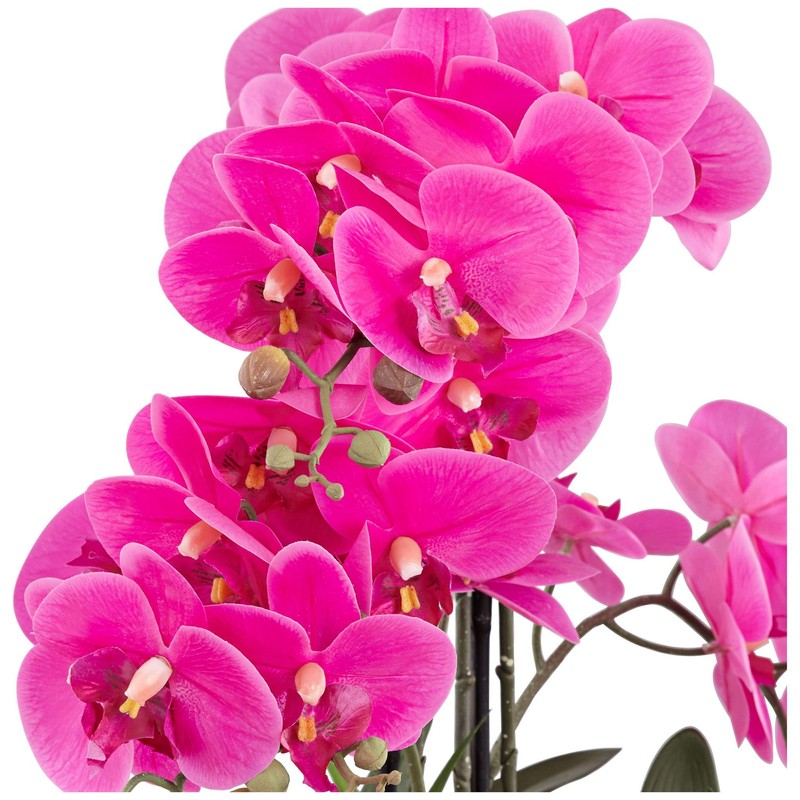 Dahlia Studios Potted Silk Faux Artificial Flowers Arrangement Realistic Pink