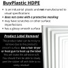 BuyPlastic Natural White HDPE Plastic Sheet 3/16" x 12" x