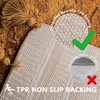Half Circle Boho Bathroom Rugs with Tassels Hand-Woven