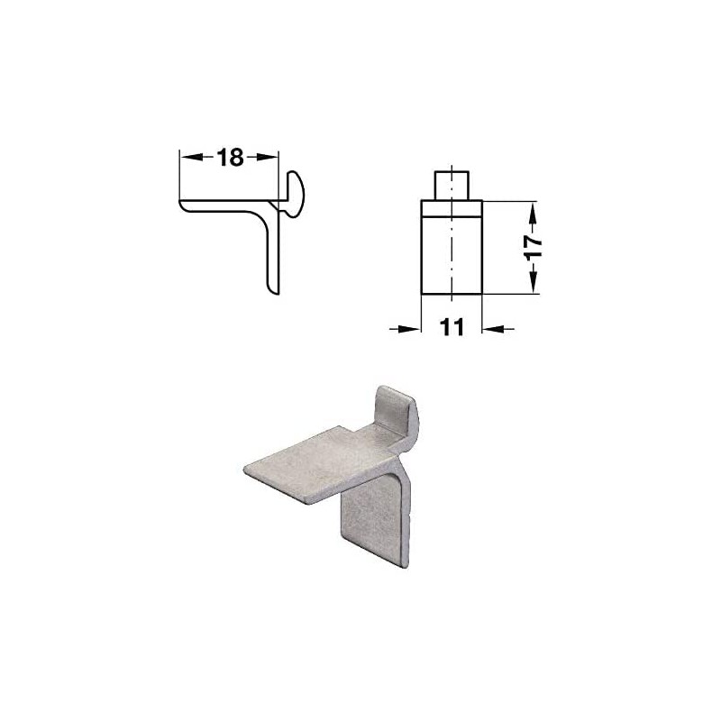 cyclingcolors 10x Shelf Support pins Strip pegs Aluminium Alloy Silver