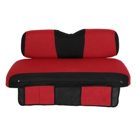 OCPTY Golf Cart Front Seat Cover for EZGO TXT Seat Cover, Not Staper Required, with Storage Bag - Red and Black