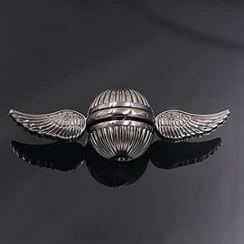 Multibao Snitch Fidget Hand Spinner for Kids & Adults Metal Sensory Toys Gadget Spinning Top Focus Toy Fingertip (Dark Silver)