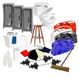 Figures Toy Company Locker Room Match Accessory Set for WWE & AEW Wrestling Action Figures