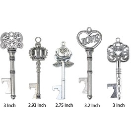 Makhry 50pcs Wedding Favors Keychain Bottle Opener with Thank You Gift Cards Thank You Gifts Tags for Guests Rustic Wedding Decorations (Silver)