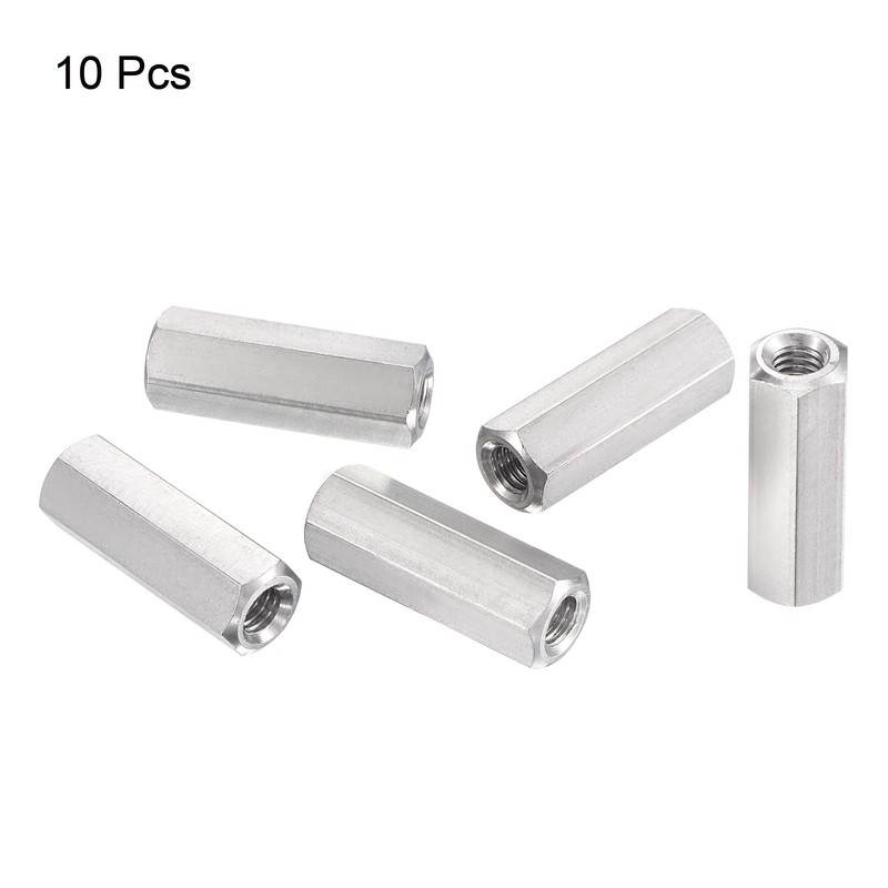 sourcing map M6 x 1.0-Pitch 30mm Length 304 Stainless Steel