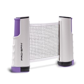 PRO SPIN Retractable Ping Pong Net – 72" Table Tennis Net with Clamps | Portable Ping Pong Net for Any Table | Includes Custom Mesh Storage Bag | Replacement Table Tennis Net Posts (Purple)
