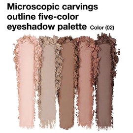 5 Colors Matte Eyeshadow Makeup Palette,Nude Pink Light Dark Brown Highly Pigmented Natural Neutral Eye Shadow Palette,Long Lasting Waterproof Naturing-Looking Women Girls Eye Shadow,Blendable
