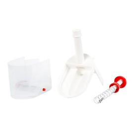 Axentia 292306 Kirschentkerner Saugfuß und Ersatzgummi, ca. 19 x 27 x 11 cm, Rot, Weiß