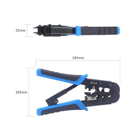 VCELINK RJ45 RJ12 RJ11 Professional Crimping Tool Ethernet with Stripping and Cutting for Network Connectors Cat7 Cat6A Cat6