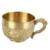 Brass Tea Cup Exquisite Embossed Patterns Retro European Small Coffee