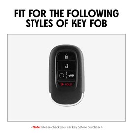 WORCAS Key Fob Case Carbon Fiber Pattern Silicone Cover Compatible with Honda Civic VEZEL RV3 RV4 EHEV RV5 RV6 … Etc. 4 & 5 Button Keyless Entry Remote, HDSB5-SCE1