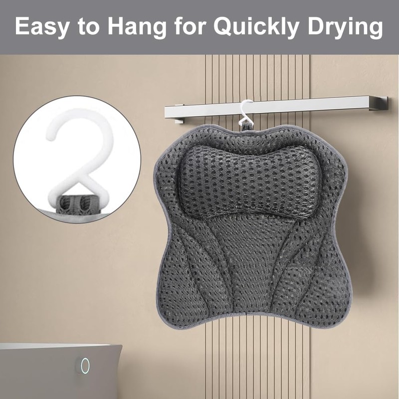 Nzkeuf Bath Pillow – Bath Cushion for Head and Neck,
