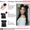 Space Buns Hair Piece 2 Pack Messy Bun Extension Claw