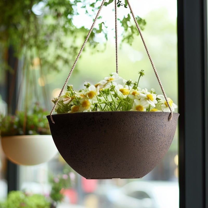 LA JOLIE MUSE Large Hanging Planters - 13 Inch Flower