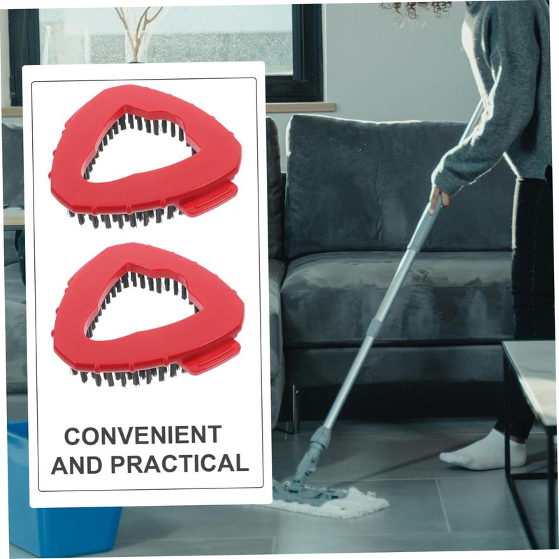 NOLITOY Durable Nylon Bristles Mop Head 2pcs Replacement for Multi-Surface