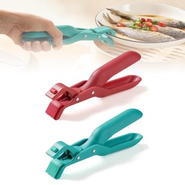 YFEIQI 2Pcs Multi-Purpose Anti-Scald Bowl Clip, Non-slip Household Silicone Anti-scald Dishes Clip, Cooking Tongs for Removing Hot Food From The Microwave Oven and Steamer