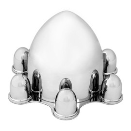 KNS Accessories KC6050 Chrome 6 Lug Spider Hub Cap for 1947-1972 Chevy, GMC, Pick Up Truck, C10, C15, Metallic, 4 1/4" x 4 3/4" Tall