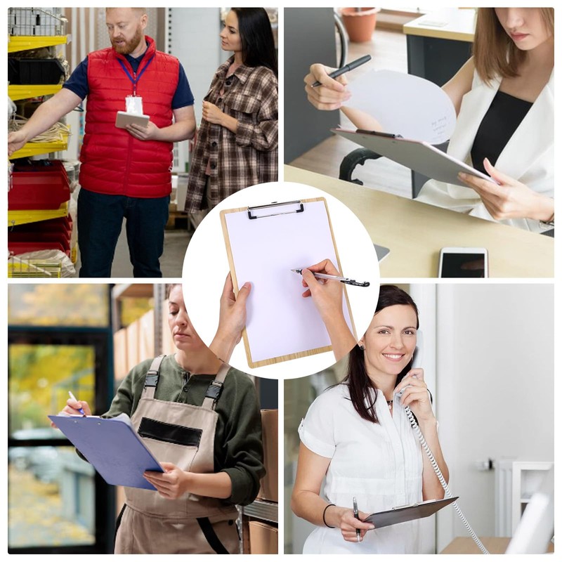 A4 Wooden Clipboard A4 Clipboards with Clip for Daily Notes,