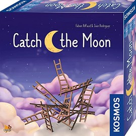 Catch The Moon | Dexterity Stacking Board Game for 1 to 6 Players | Beautiful Design & Whimsical Theme, Balance Wooden Ladders to Reach The Moon | Family Game Night Favorite | Ages 8+
