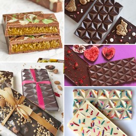 Palksky Dubai Chocolate Bar Mold Deep for Filling Kunafa Pistachio, Candy Bar Molds Silicone Chocolate Molds for Stuffed Bar Thick,3PCS- 6 Cavities