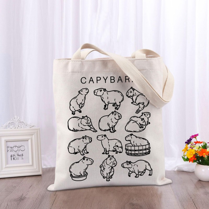 FUNYSO Capybara Gift Capybara Tote Bag Capybara Lover Gift Animal