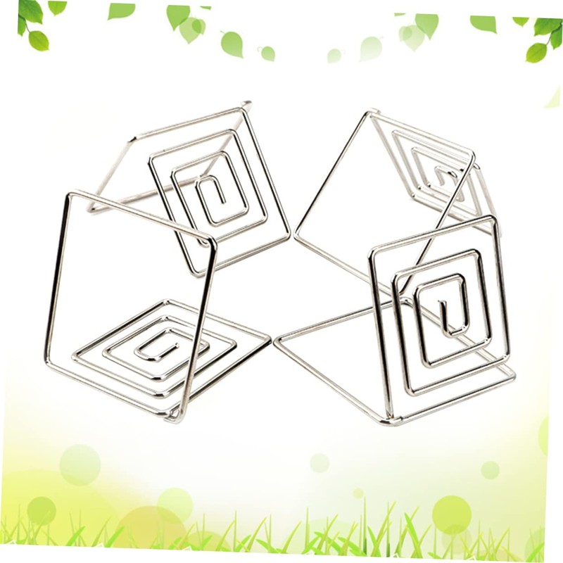 CAXUSD 20pcs Square Memo Holders for Wedding Banquet Elegant Place