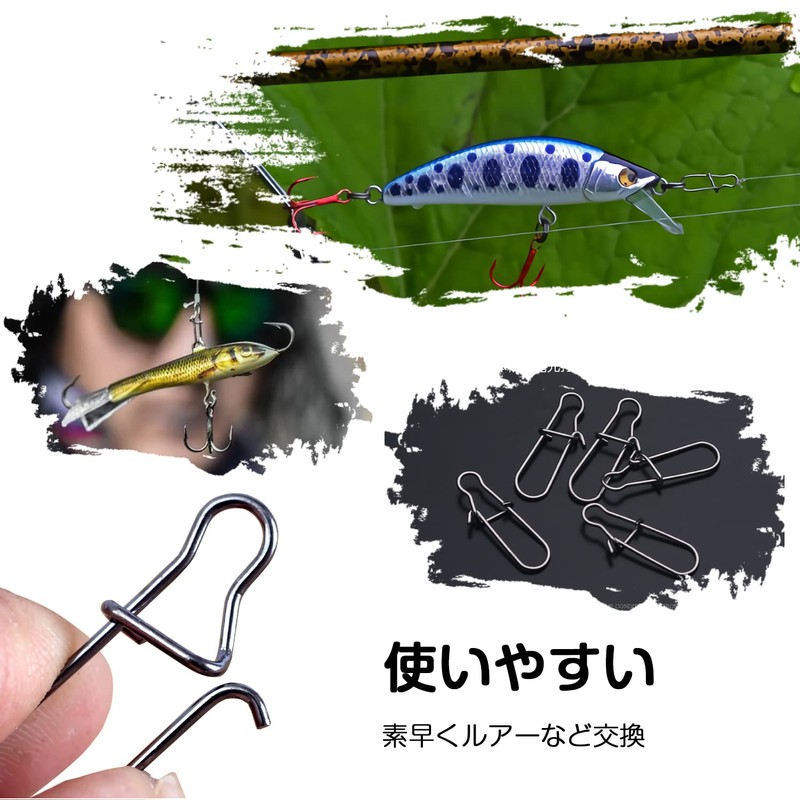 QISHUO Strong Quick Snap for Lures, Agging, Jigging, Swivel, Snap,