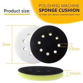 Zafina-UP Foam Sanding Pads Fit for Orbital Sander Premium Quality Soft Foam Pad Enhanced Maneuverability Minimized Risk of Material Burning Improved Polishing Effectiveness