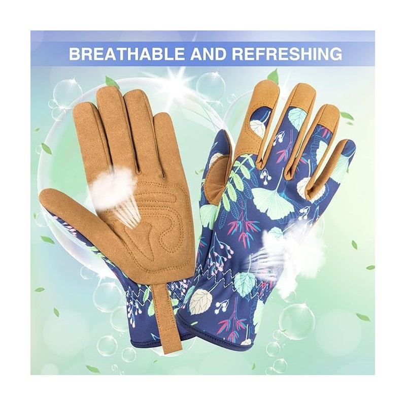 Womens Garden Gloves for Women Womens, Leather Ladies Gardening Heavy