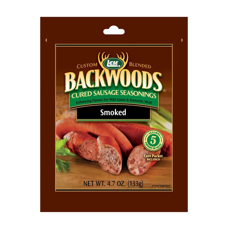 LEM Backwoods Cured Sausage Seasoning with Cure Packet, Smoked Sausage