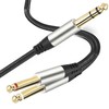 Tunghey 2m 1/4" Insert Cable, Stereo to Dual Mono Y