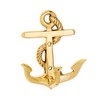 NKlaus 11610 Maritime Hook Anchor Triple Brass Gold 9 x