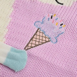 BaronHong Baby Cotton Blanket Unicorn Knitted Blanket Soft Warm Crochet Quilt Blanket Toddler Crib Blankets for Girls Boy(Pink,110 * 65cm)