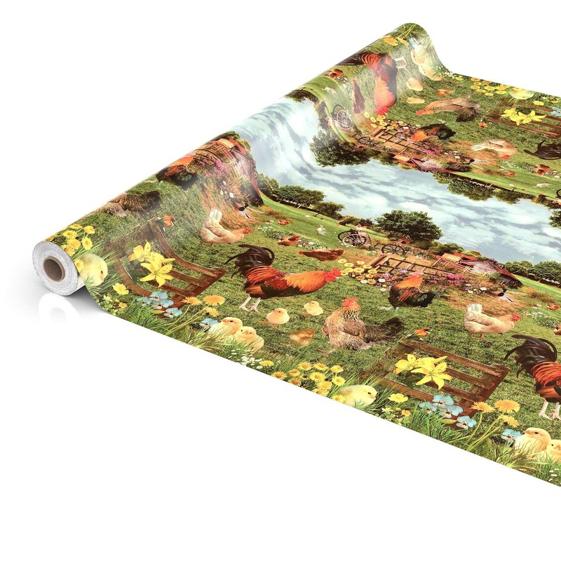 ANRO Oilcloth Tablecloth Oilcloth Tablecloth Country Village Yard Farm 100