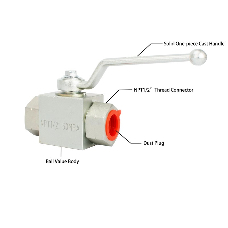 sliyxtwio Hydraulic Ball Valve, 2 Way 7250 PSI High Pressure