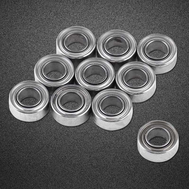 Hilitand 10Pcs MR63ZZ Double-Shielded Ball Bearings Mini Ball Bearings for
