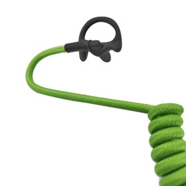HELETUL 2-Way Radio Earpiece Nylon Acoustic Braided Tube Ear Coils Knitted Replacement for Left Right Surveillance Walkie Talkie Headset(Color) (Green)