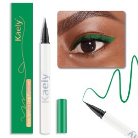 evpct 1Pcs Dark Green Waterproof Colored Eyeliner Liquid Eye Liner Set Long Lasiting Ultra-fine Speed Dry Colorful Liquid Eyeliner lapiz delineador de ojos contra el agua blanco para ojos de colores