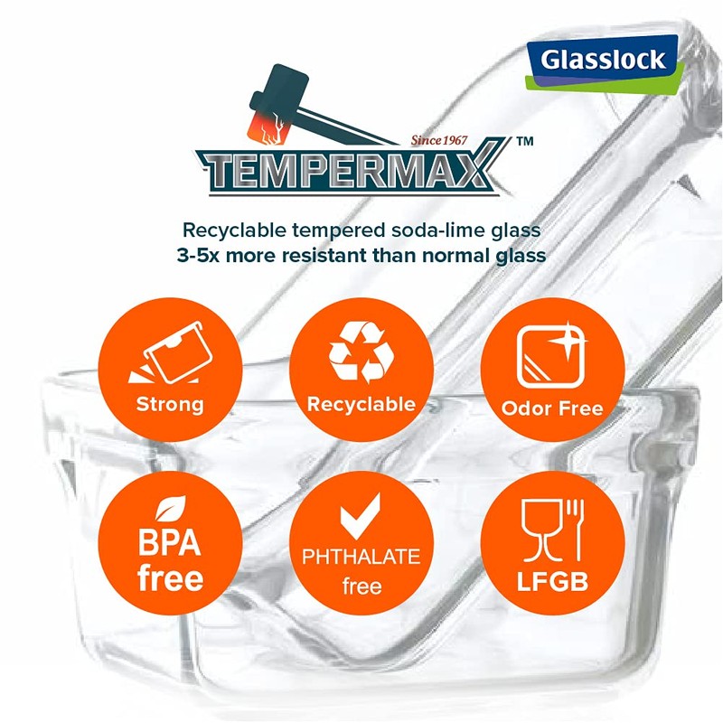 Glasslock 24oz. Secure Seal Food Container -Food Storage