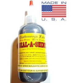 Seal-a-Shine Boot Polish Sealer 8oz. Bottle " THE ORIGINIAL SEAL-A-SHINE " U.S.A