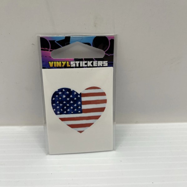 Heart American Flag Vinyl Decal