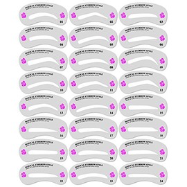 KOYOKOMA Eyebrow Templates, Set of 24, Eyebrows, Makeup, Guide, Beauty, Barrier, Care, Women's, Makeup, Easy
