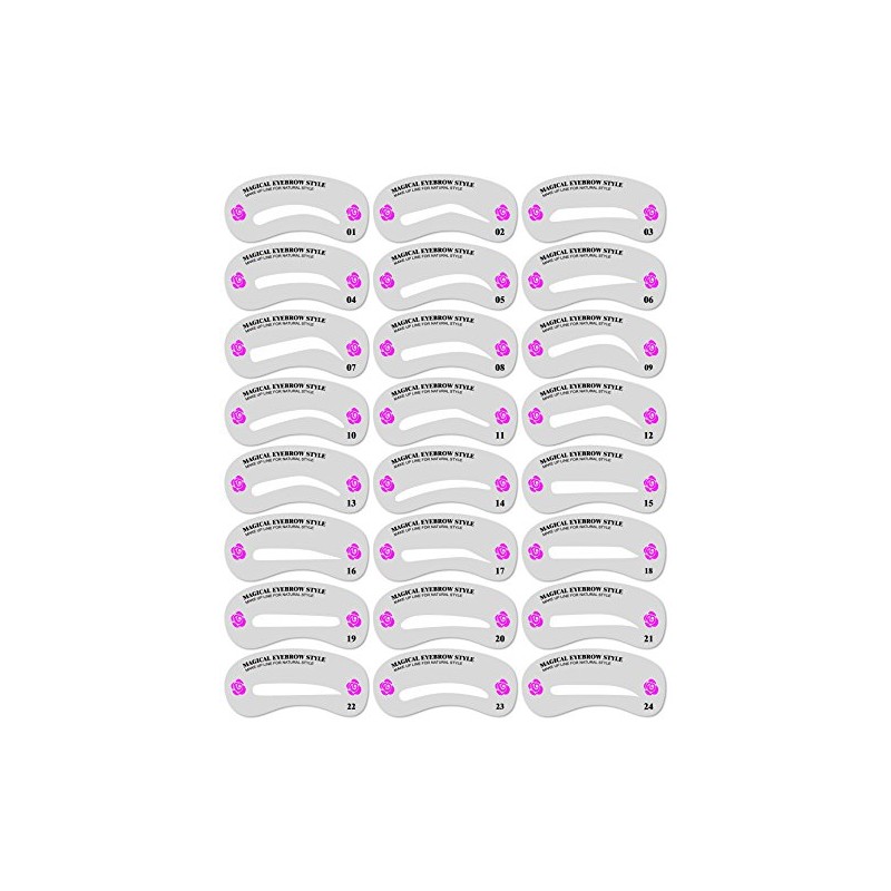KOYOKOMA Eyebrow Templates, Set of 24, Eyebrows, Makeup, Guide, Beauty,