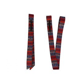 Showman Red Aztec Print Nylon Tie Strap & Off Billet Set