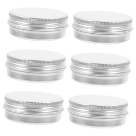 jojofuny 6pcs Airtight Small Round Aluminum Tins with Screw Lids Versatile Metal Containers for Travel Crafts and Organizing Jewelry Pills and Essentials