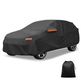 X AUTOHAUX Car Cover Outdoor Waterproof Sun Rain Snow Hail Protection with Left Side Door Zipper Aluminum Film for Honda HR-V