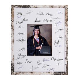 GarduationMall 16x20 Signature Picture Frame Holds 8x10 Photo with White Mat for Wedding Graduation | Wall or Tabletop Display