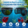 Floating Betta Fish Hideout Set, Tunnel Cave & Resting Hideaway
