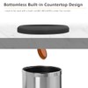 Open Bottom Espresso Knock-Box Chute - Thickened Silicone Circle Knock