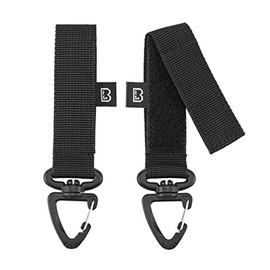 Brandit Belt Carabiner with Molle Loop (Pack of 2), Colour: Black
